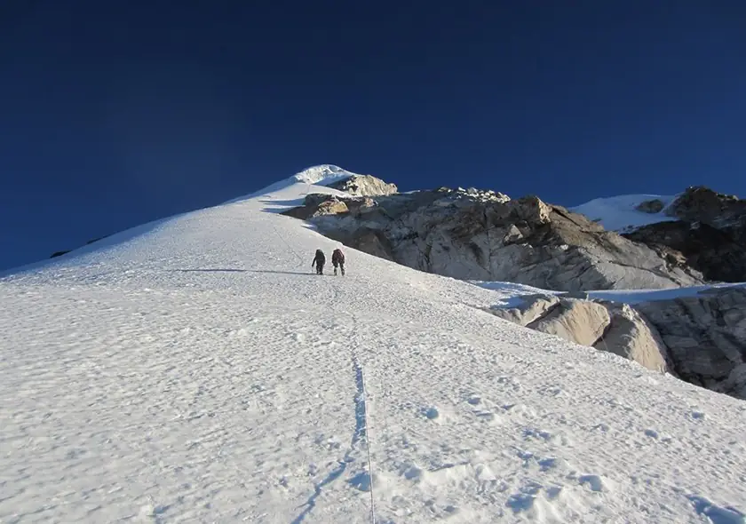 Climbers on the Kyajo Ri summit